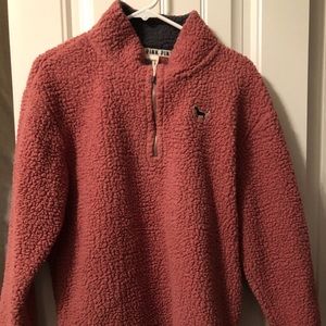 Victoria’s Secret Pink Sherpa quarter zip pullover